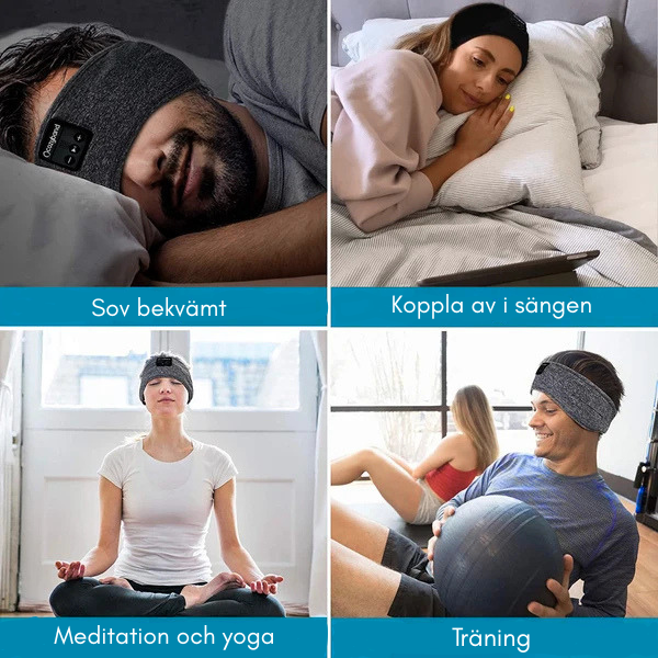 MysBandet används för sömn, avkoppling i sängen, yoga och träning